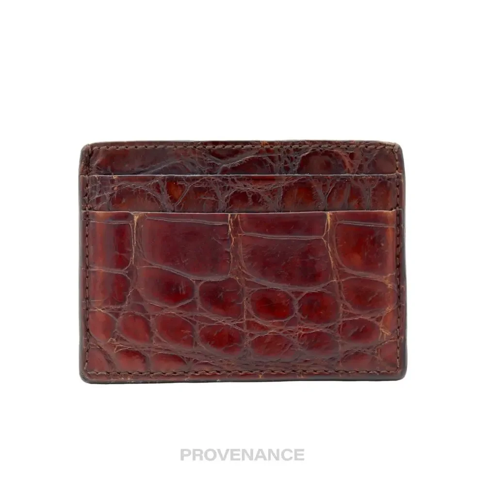 🔴 Gucci Card Holder Wallet - Crocodile Leather - Picture 2 of 7